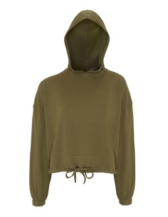 T-TR085-TriDri® Sweat à capuche oversize court femme