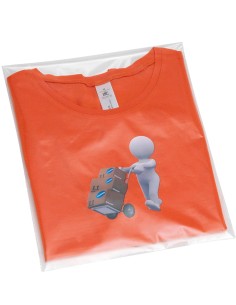 E-ZA027-Sacs transparents en polythene - fermeture autocollante