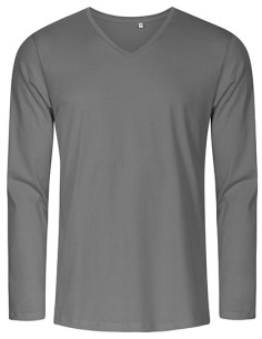 X-1460-Mens V-Neck T-Shirt Long Sleeve