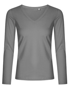 X-1560--Womens V-Neck T-Shirt Long Sleeve