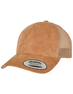 Y-6606SU-Suede Leather Trucker Cap