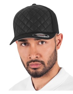F-6277Q-Diamond Quilted Flexfit Cap