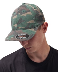 F-6977CA-Flexfit Garmet Washed Camo Cap