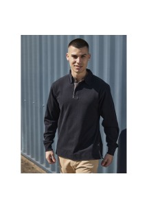 F-FR043-Polo de rugby super doux à manches longues