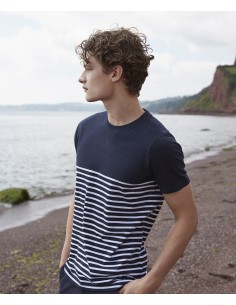 F-FR135-T-shirt Breton à manches courtes