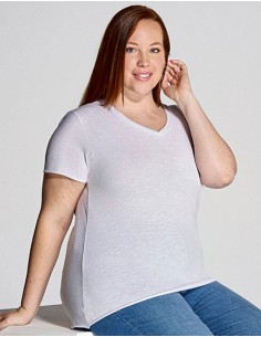 J-CURVSSLUB-Ladies Curves Slub T-Shirt