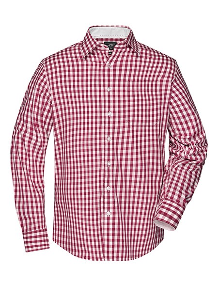 J-JN617-Mens Checked Shirt