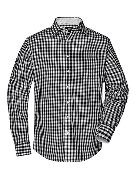 J-JN617-Mens Checked Shirt